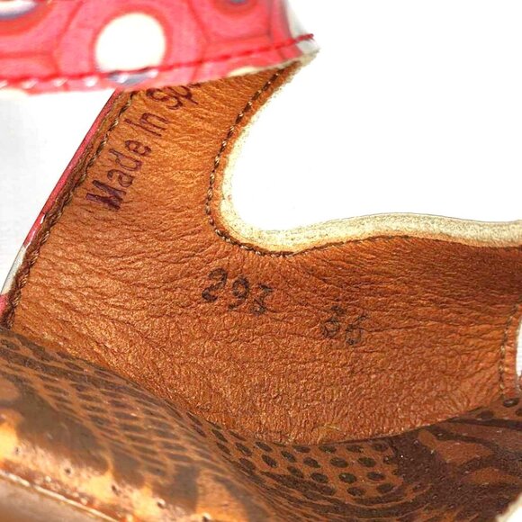 Art Company coral polka dot block heel sandals - Picture 7 of 13